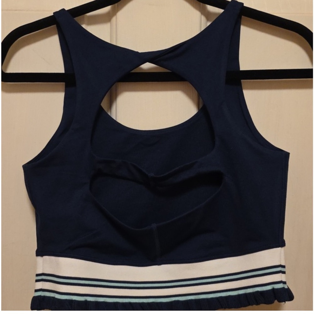 FREE PEOPLE Time Out Low Scoop Tank - Midnight Navy Retail $58 NWOT - Picture 4 of 6